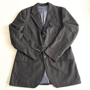 GAP Charcoal Grey Chalk Pinstripe Wool Blend Sport Coat